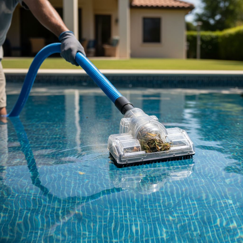 Poolsauger im Einsatz